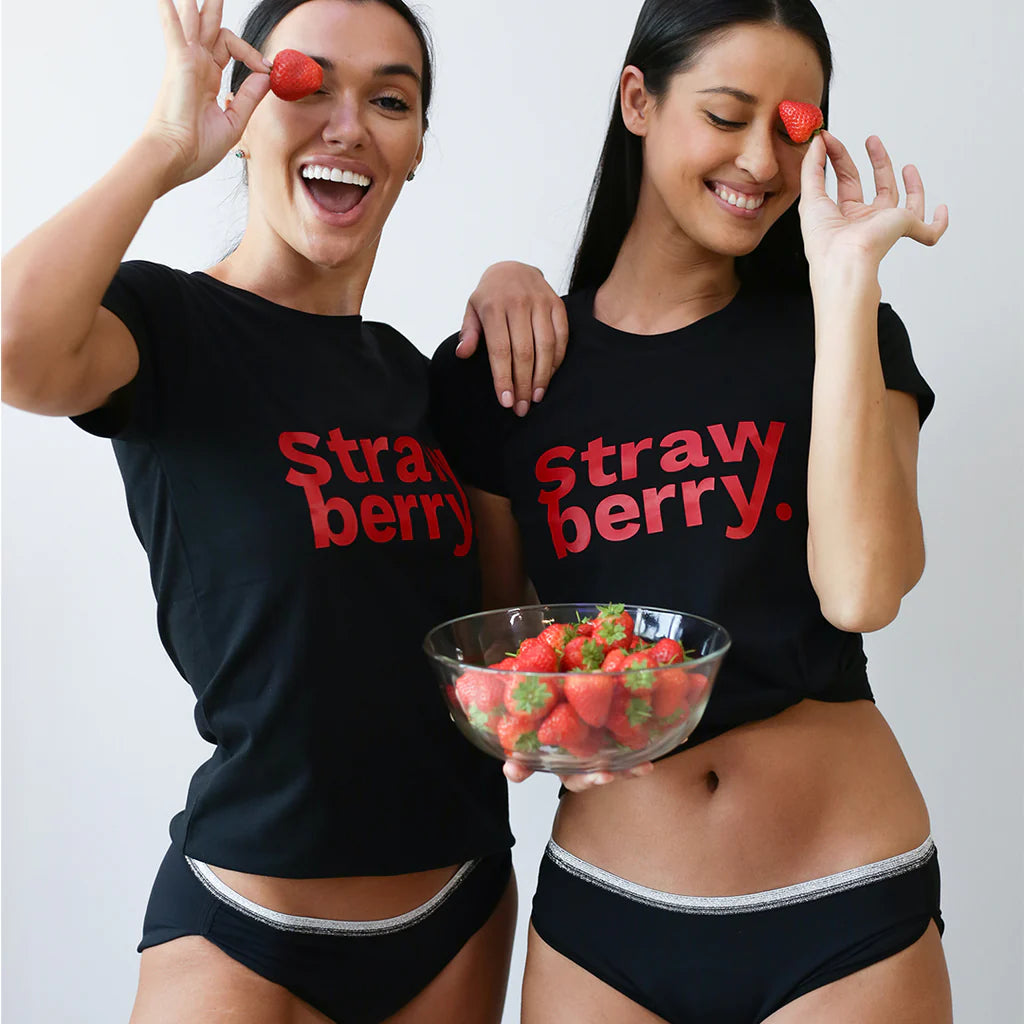 Strawberry Underwear marque française de culottes menstruelles fraîche et colorée