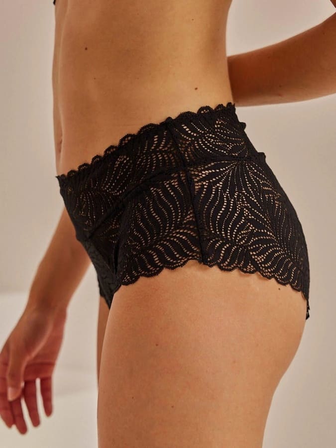 Culotte taille sale haute dentelle